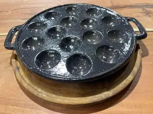 15-Hole Enameled Cast Iron Provoletera 🧀 Pans Charcoal Pans Charcoal