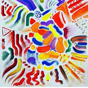 "Coexisting Colors" Acrylic Paint on 24 x 18 Canvas - High Quality, Canvas Level 3 with Hang Wire