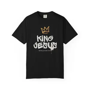 King Jesus T-Shirt — Graphic Faith Tee with Crown (Revelation 19:16)