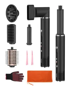 PRITECH Professional 7-in-1 Hair Styler & Blow Dryer Brush | 110,000 RPM High-Speed, 500M Ionic Care, Auto Curling & Volumizing | 7 Attachments + Gift Box (Ideal for Women, Wives, Moms)