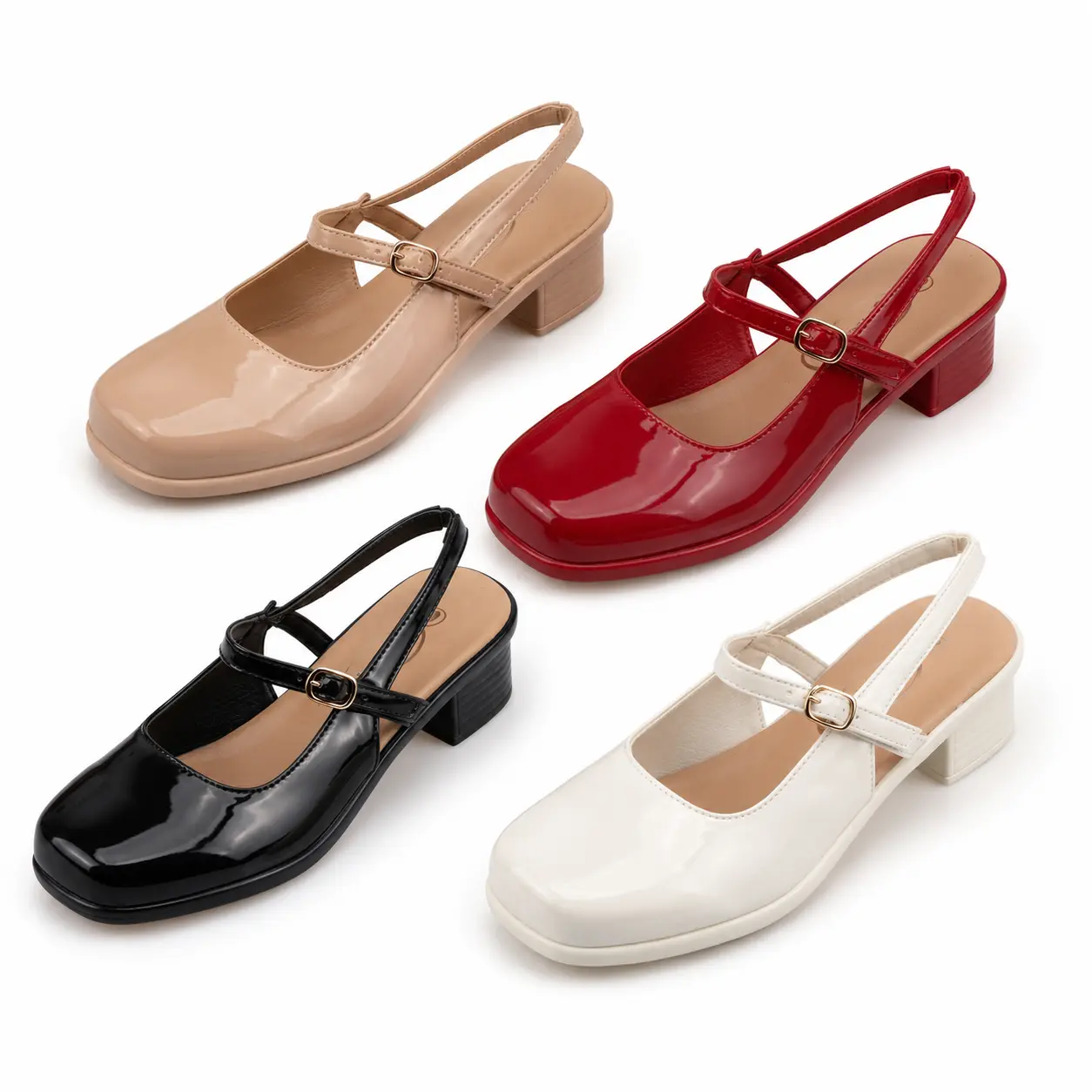 Women's Vintage Mary Jane Dress Shoes, Comfortable Round Toe Low Block Heel for Work & Casual Wear