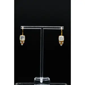 Rainbow Moonstone Drop Earrings