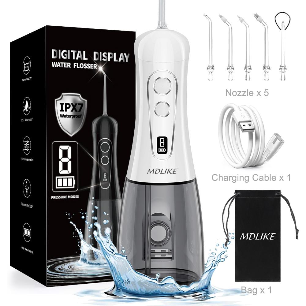 MDLIKE Plaque/Tartar Remover for Teeth, Dental Calculus Remover Teeth Cleaning Kit with LED Light & 5 Adjustable Modes Tartar Remover-Cleansing Mouth Care Father's Day Gift Long Battery Life Waterproof Oral