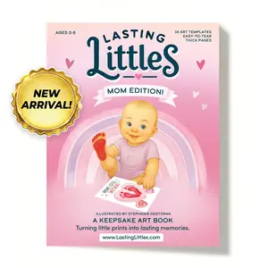 Lasting Littles Mom Edition - A Keepsake Art Book for Baby and Toddler Handprints and Footprints - Turning Little Prints into Lasting Memories