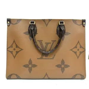 Pre-owned Louis Vuitton OnTheGo MM medium tote bag, reversible giant monogram, base length 25cm, chip version, serial code: N 23467215