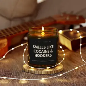 Smells Like Cocaine & Hookers, Funny Candle Gift, Funny Gift For Birthday, Adult Candle, Best Friend Birthday Gift, Soy Candle, Gift For Him