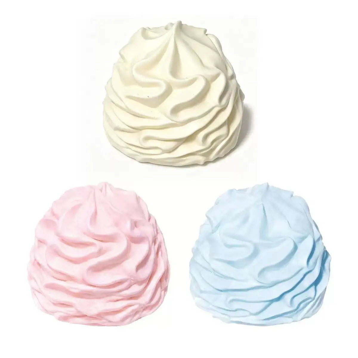Cream Swirl Non Rebound Squish Toy, 2.95Inch Soft Squeeze Stress Relief MochiSquishy, Aesthetic Slow SqueezeDecompression Fidget Toy