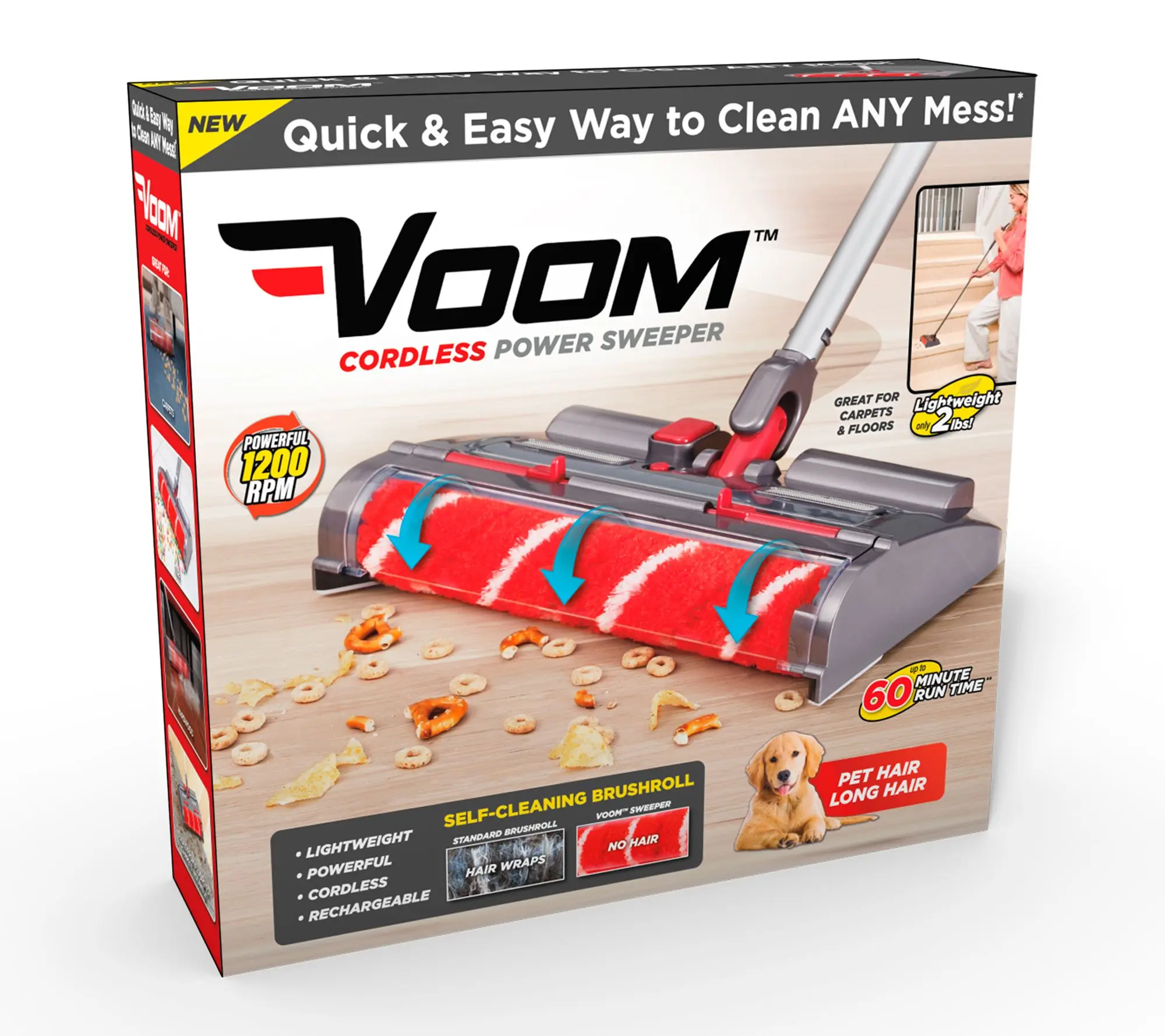 Voom Cordless Power Lightweight Multi-Surface Floor Sweeper
