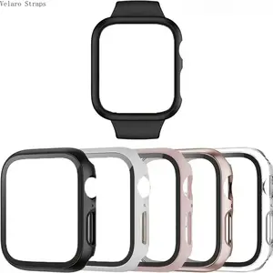 5-Pack Protective Case Set for Apple Watch, PC & Tempered Glass Anti-Drop Screen Protector Cover for Series 1–11/SE (40/42/44/45mm)