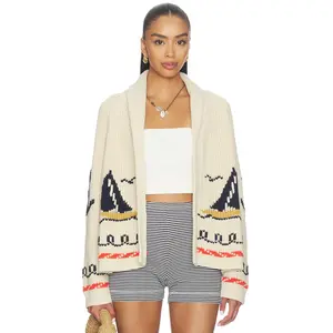 The Great The Sailboat Lodge Cardigan in Cream