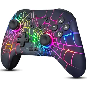 Controller,  Pro Controller Compatible with Nitendo / 2/ Lite/ OLED,  Controller Pro, Rechargeable  Remote Gamepad with 6-Axis Gyro,10 LED Light