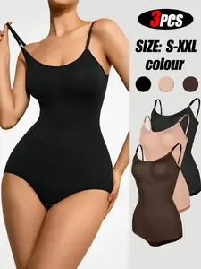 Women's High Support Bodysuit Set, Adjustable Straps, Abdomen Control, Yoga Fitness Wear, Breathable & Lightweight, All Seasons, Underwear