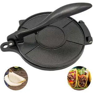 8 Inch Flour Tortilla Press, Aluminum Alloy Tortilla Maker, Roti Maker, Taco Maker, Taco Press, Dark Gray