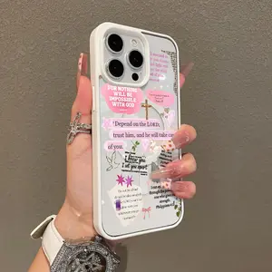 Magnetic Stylish Case for iPhone 17 16 E Pro Max 15 Plus 14 13 12 11 XS XR, Bible Verses Collage Aesthetic | Shockproof, Silicone, Lightweight, Girly, and Scratch Resistant Protection