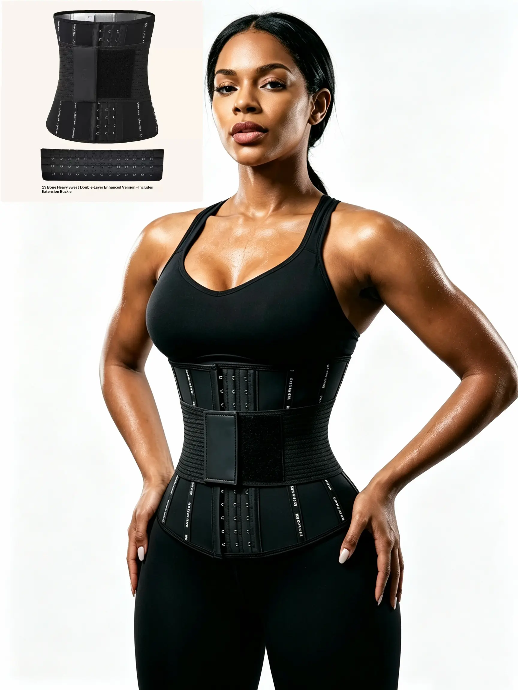 Unisex breathable compression waist support belt - a body-shaping garment for sports training, with widened Velcro for adjustable tightness, stays in place without curling or slipping during high-intensity exercise, fits the waist and abdominal curves
