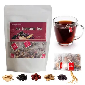 recipe ginseng Six Treasures Tea Organic Kidney Cleanse Tea,Men's exclusive tea,Kidney Tea Formula,  Traditional Kidney Cleansing Tea for Men ,Natural Herbal Ingredients for Kidney Traditional Beverage Fruit Organic health detox