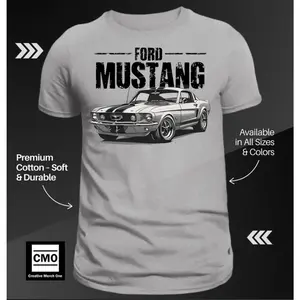 Ford Mustang GT T-Shirt: Classic Car Tee, Retro Auto Apparel