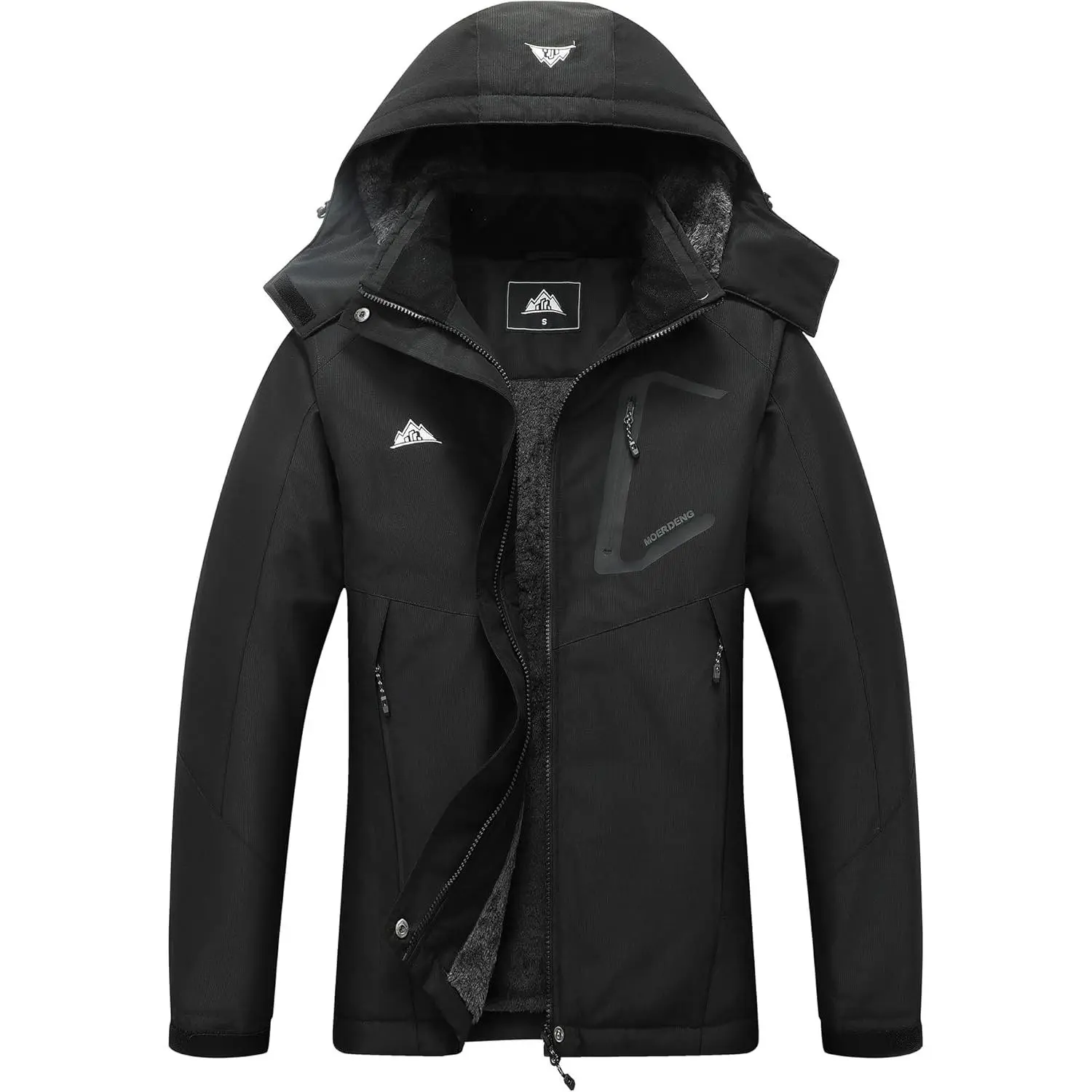 Women's Long Sleeve Warm, Waterproof, Hooded Ski Jacket - Winter Snowboarding Outerwear, Female