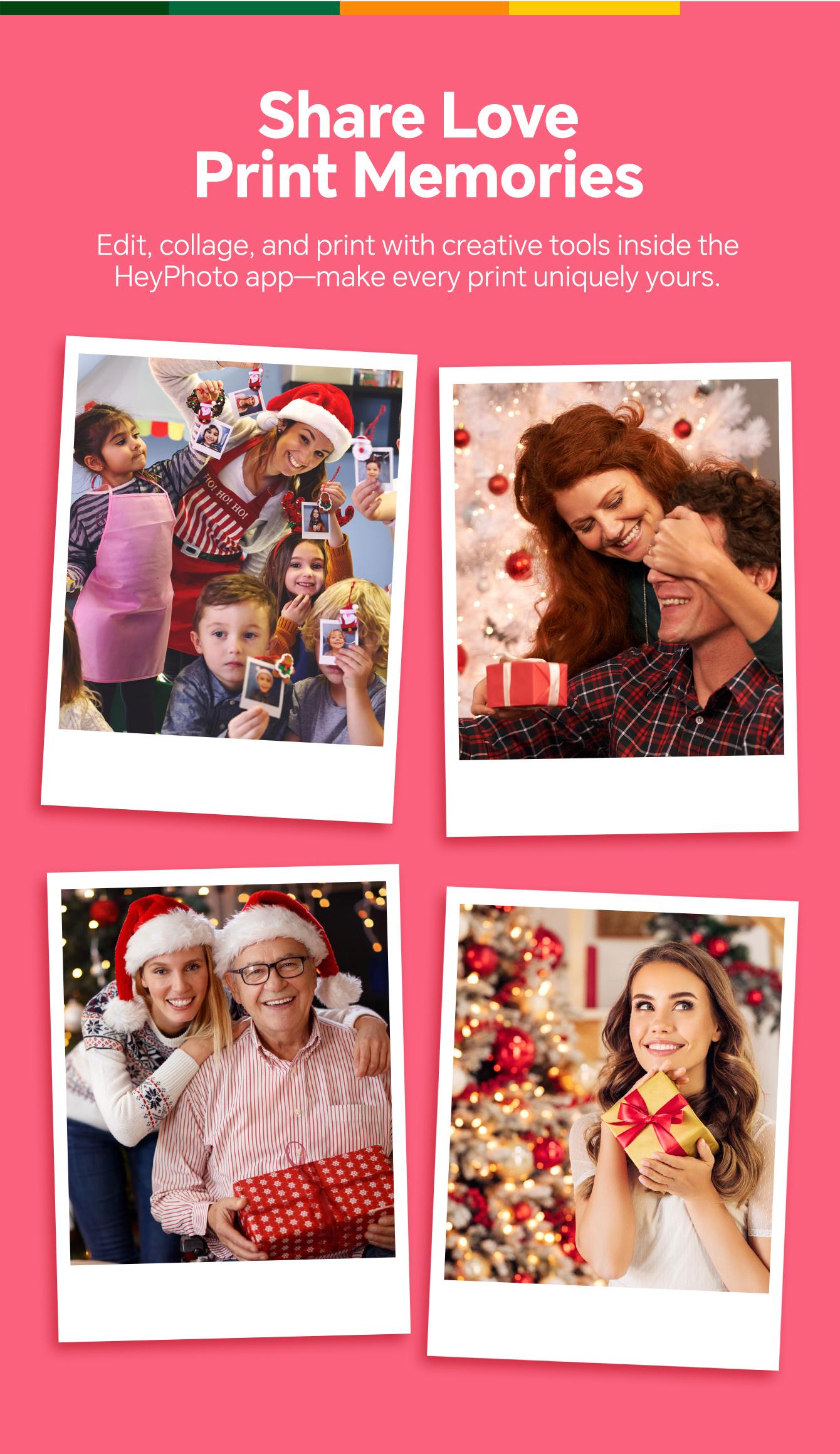 Hanin Instant Print Camera & 2x3 Portable Bluetooth Photo Printer for iPhone & Android, Full-Color Dye-Sub Ink-Free Printing, Print from Phone or Camera, for Travel, Party, Couple & Family Photos, GiftedInLove