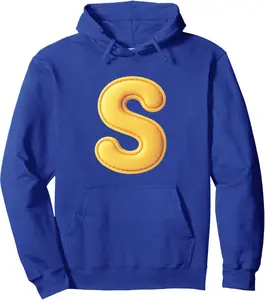 Letter S Funny Chipmunk Group Matching Costume Blue Pullover Hoodie Q5