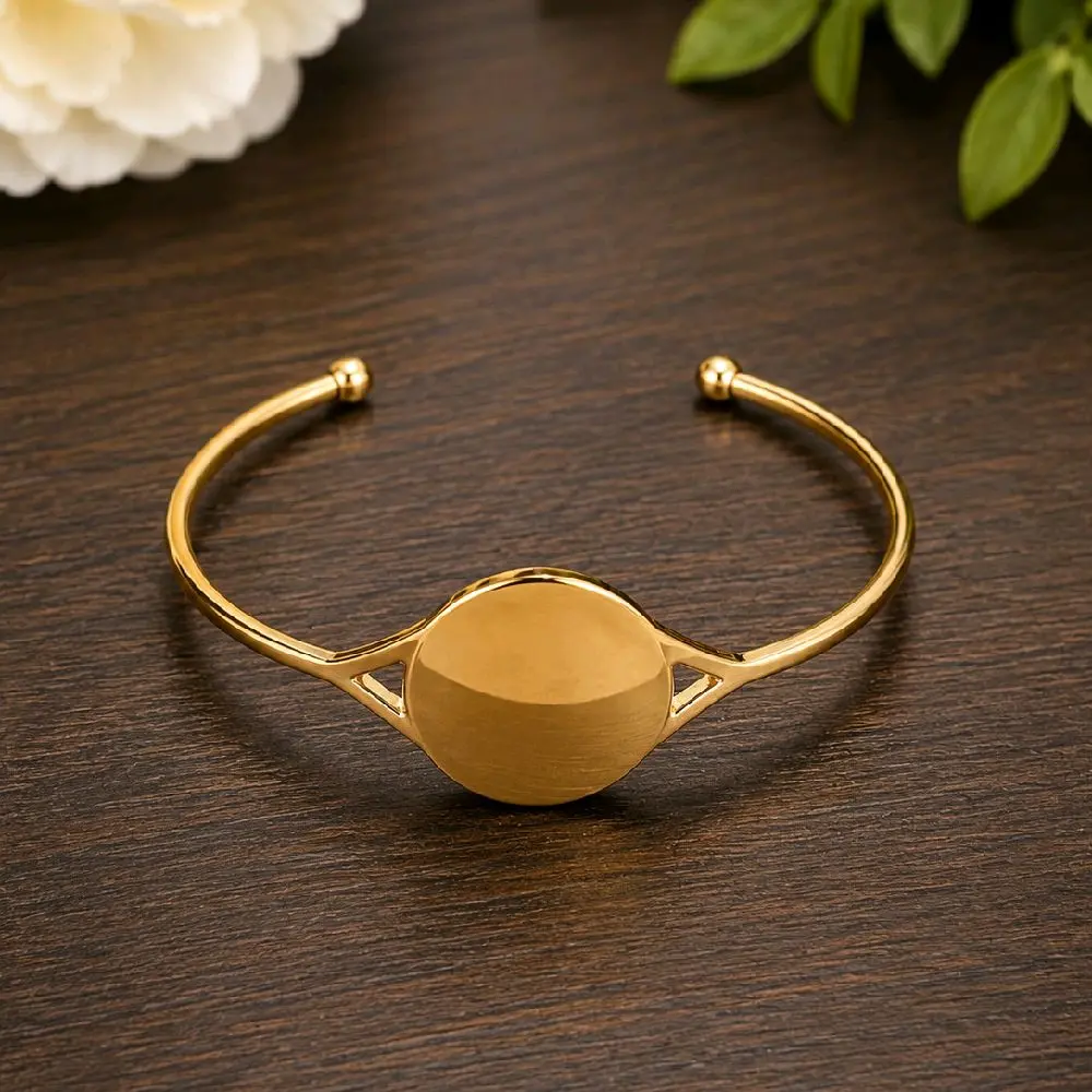 Plunder Gold Tone Open Cuff Bracelet