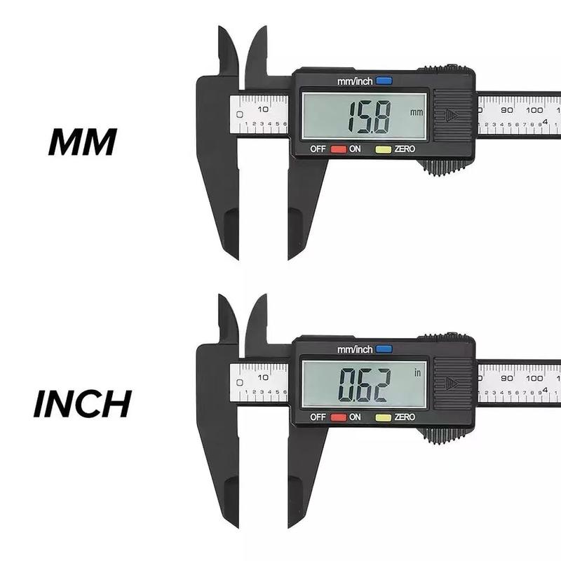 6" 150mm Carbin Fiber Electronic Digital Vernier Caliper Micrometer Guage LCD