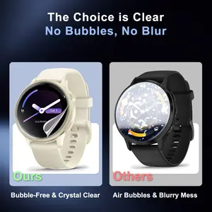 JavoYion 6-Pack Screen Protector for Garmin Vivoactive 6/5, High Clarity Soft Film, Touch Sensitive, Anti Scratch, Bubble Free, Flexible Screen Protector