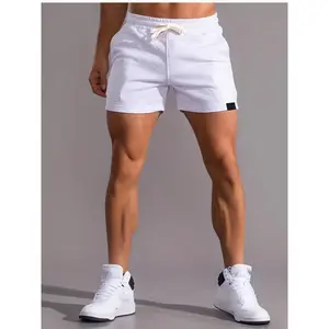 Men's Summer Running Shorts / Skinny Fit, Drawstring Detail, Solid Color, Slight Stretch Fabric, American-Style Fitness