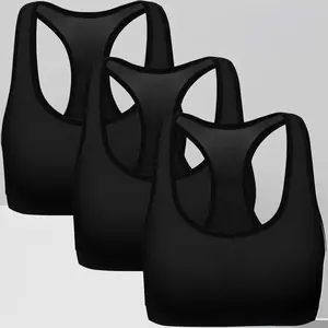 Women's Racerback Sports Bras – High Impact Workout Bra, Medium to High Support for Running, Training, Gym, Yoga, Compression Fitness Activewear for Women – S-XXL