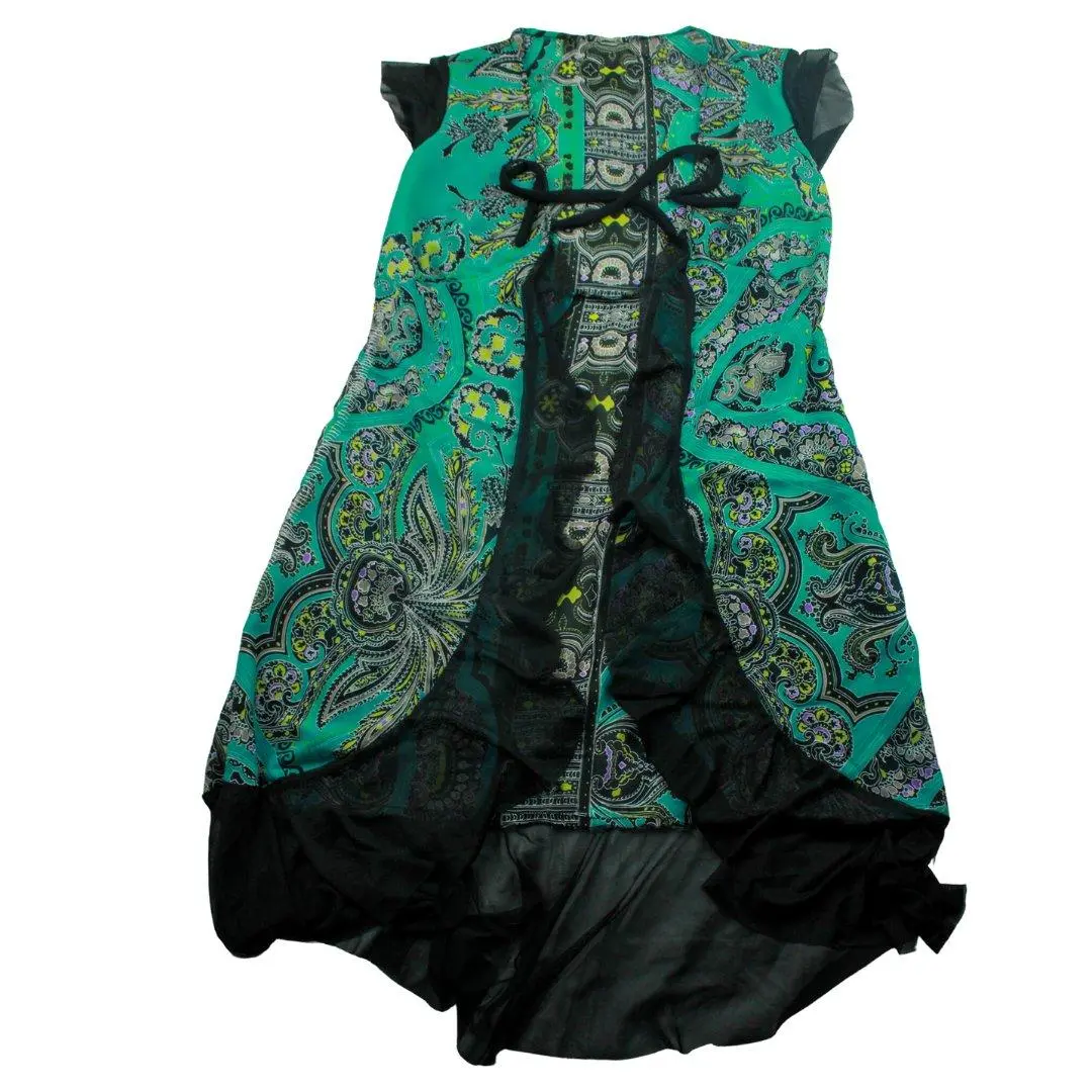 Boho Paisley Sheer Duster – Handmade from a Scarf