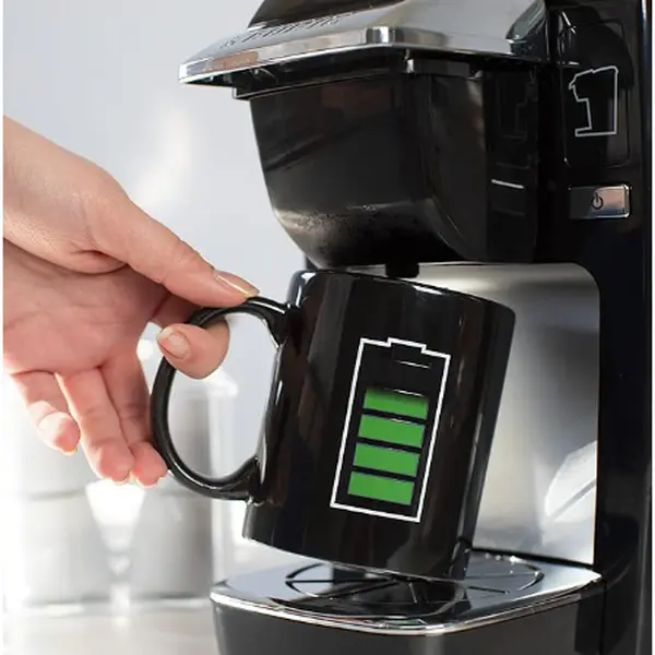 Glossy Ceramic Smart Thermal Color-Changing Mug - Heat-Sensitive, Keeps Track of Coffee Temperature at 70°C/158°F, Ideal for Morning Drinks and Tea Beverages