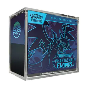 High-Quality 5mm Transparent Acrylic Elite Training Box, Magnetic Lid, Plastic Craft Protection Case, Pokémon Xy Pocket Monster Etb Box, Card Hobby Box