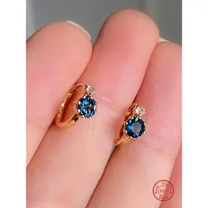 925 Sterling Silver Fashion Retro Zircons Design Earrings, Elegant Jewelry for Women, Trendy All-match & Exquisite Jewelry for Birthday Gift, Artificial Zircon Earrings
