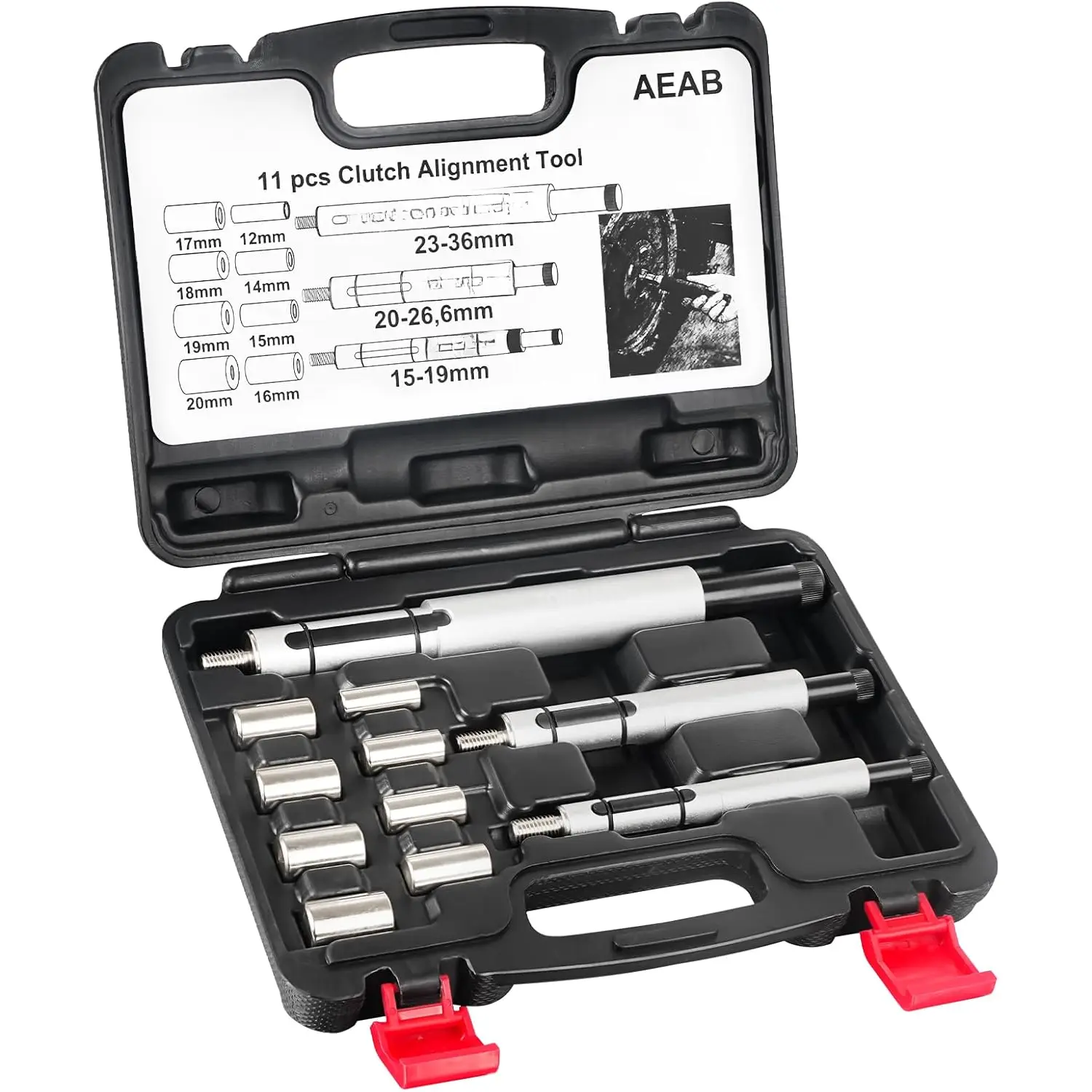 Universal Clutch Alignment Tool Kit 11 count Clutch Disk Centering Tool Flywheel Pilot Hole and Plate Alignment Tool White
