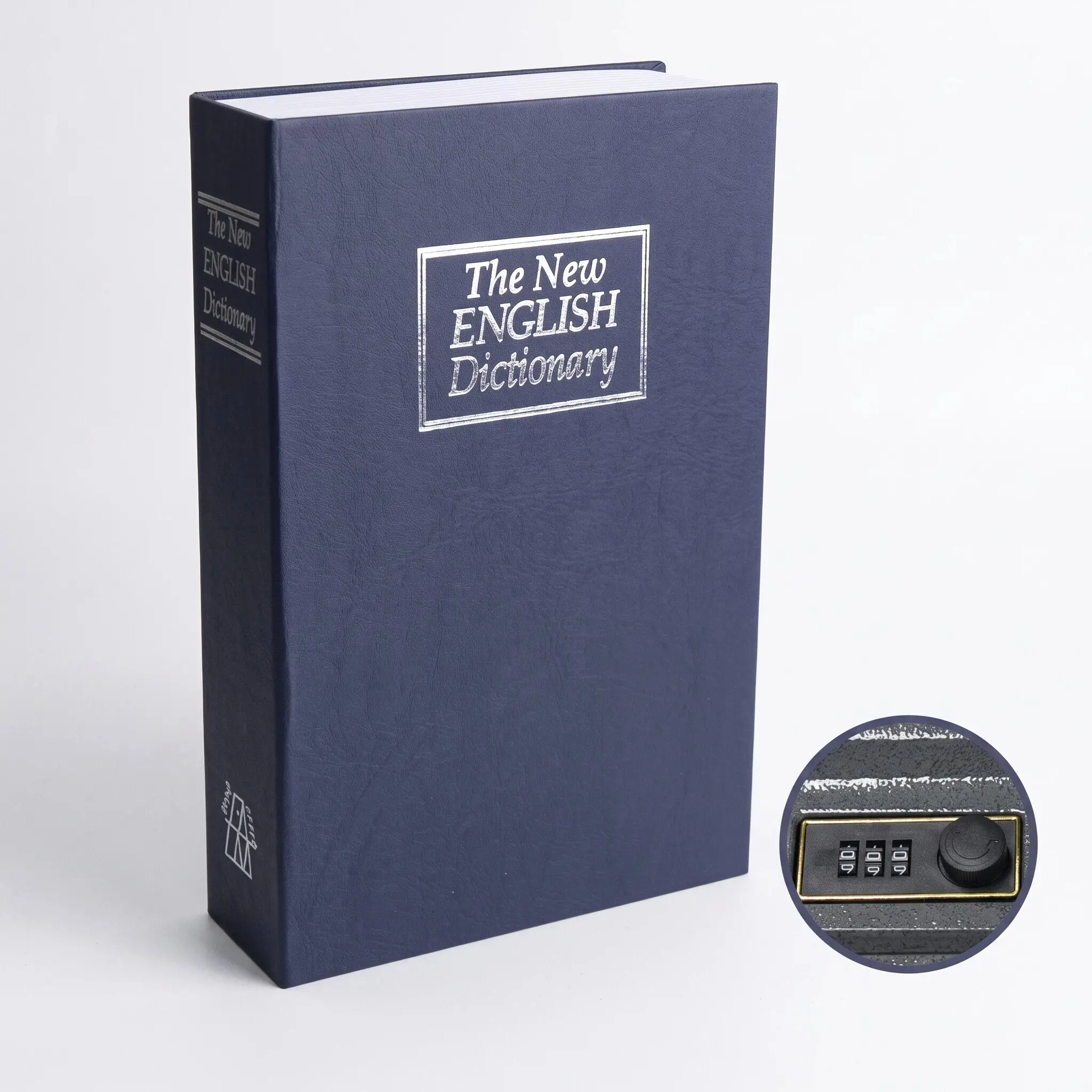 Vintage Dictionary Metal Book-Shaped Hidden Storage Box (9.5x6x2.2in) with 3-Digit Combination Lock, Anti-Theft Secret Stash Organizer Box for Passports, Cash, Home Security, 1-Piece Gift, 9.5X6x2.2", Security Combination Lock Boxes