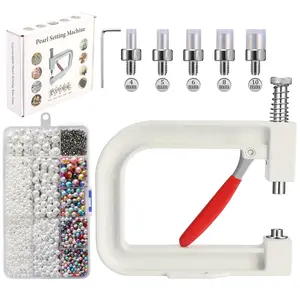 Beads Rivet Machine, Hand Press Pearl Rhinestone Tool, Jewelry Clothing Decoration Applicator, Sturdy Ergonomic Build, Precise Easy Use Function, Party Wedding Accessory, Handbag Handmade Projects