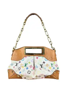 Pre-owned na Shoulder Bags Louis Vuitton White Murakami Judy MM 2Way Bag