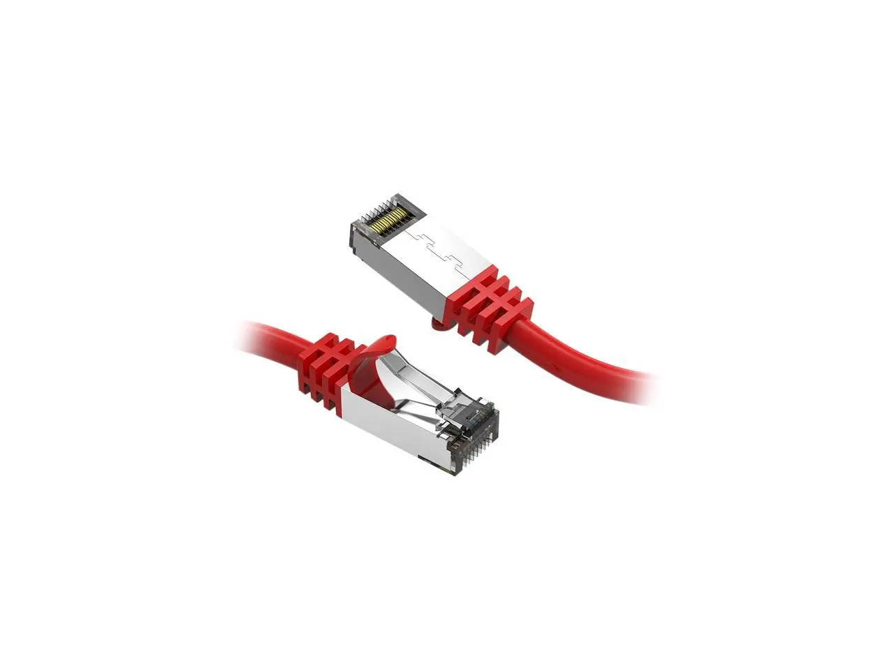 Nippon Labs Cat8 RJ45 2ft Ethernet Patch Internet Network LAN Cable, In/Outdoor, 26AWG, Shielded Latest 40Gbps 2000MHz, Weatherproof S/ftP -in Wall, Outdoor for Gaming/Router/Modem/PC/Switch (Red)