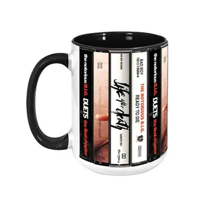 Notorious BIG Cassette Mug, Retro Album Spines Coffee Cup, 90s NYC Hip Hop Legend Gift, Biggie Smalls Decor