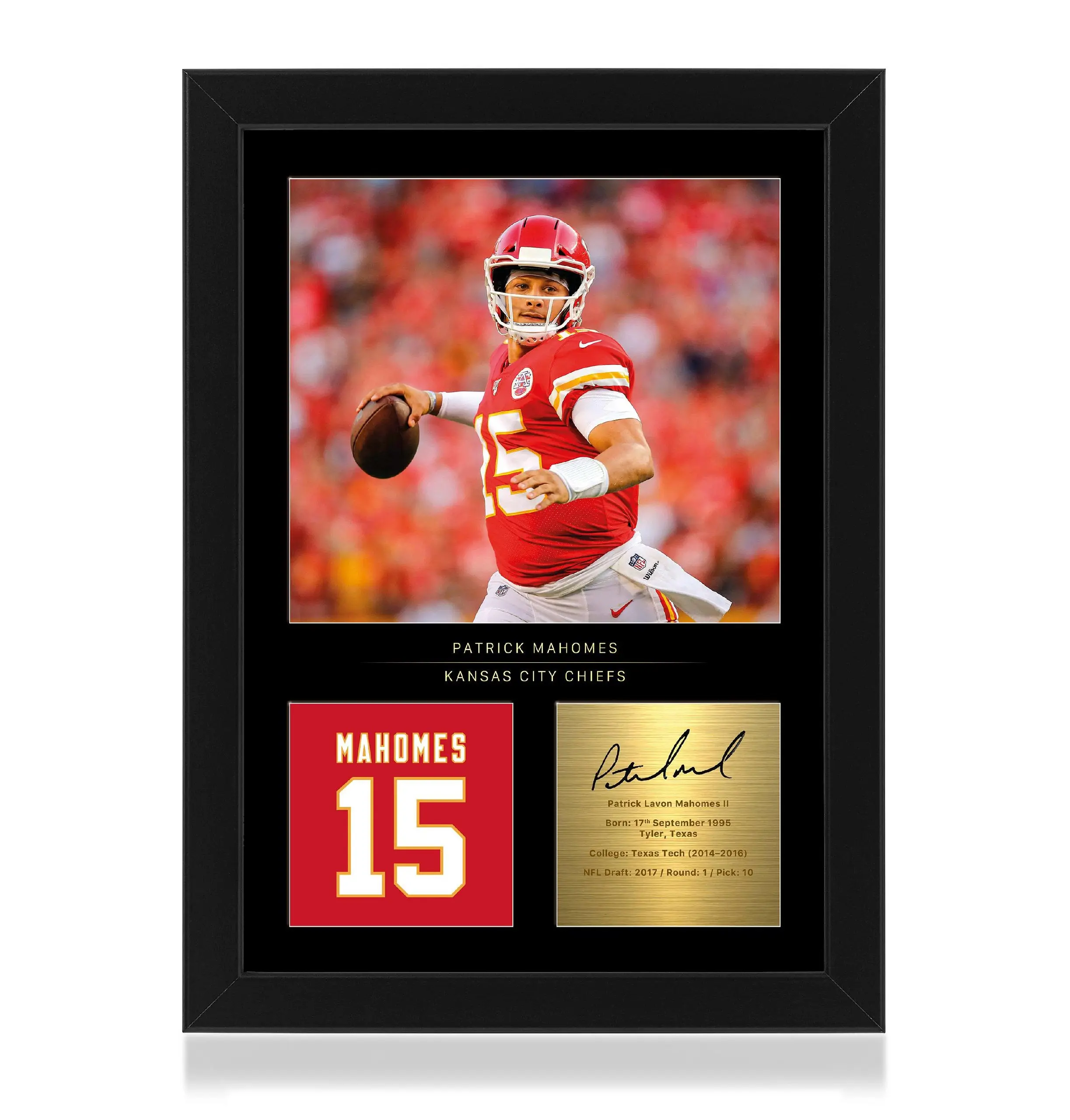 GOAT Quarterback Mahomessss Poster No Frame Display Gift with Reproduced Signature Wall Art Home Decor | Sports Poster | Mid Century Modern Wall art
