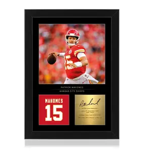 GOAT Quarterback Mahomessss Poster No Frame Display Gift with Reproduced Signature Wall Art Home Decor | Sports Poster | Mid Century Modern Wall art