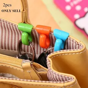 2 Pcs Portable Mini Key Hooks - Lightweight, Reusable, and Practical Shoulder Bag Accessories with Durable Plastic Material - Easy to Use and Space-Saving Design for Organizing Keys and Bags
