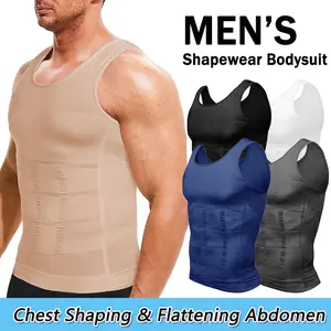 CATTIBOR 1/2/3/4 Pack Men Body Shaper Compression Vest,Men Abdomen Sleeveless Running Workout Fitness GYM Tank Tops Shirts Menswear GYM Shirts,Back to School Outfits,Boys Underwear,Men Underwear For All Seasons
