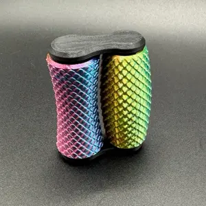 Fidget Spinnener - Colorful Design with Black Handle - Ideal for Stress Relief and Relaxation
