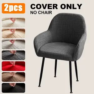 New Fashion Embroidered Elastic Dining Chair Covers, 4/6 Piece Set, Washable, Universal Fit, Home Hotel Restaurant Seat Protector, Dining Chair Slipcover