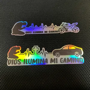 [Pack of 2] Car stickers, can be used to decorate car bodies and motorcycle helmets, laser reflective, creatively scratch-resistant, suitable for cars, trucks, SUVs, glass doors, windows, and refrigerators - multicolor -
