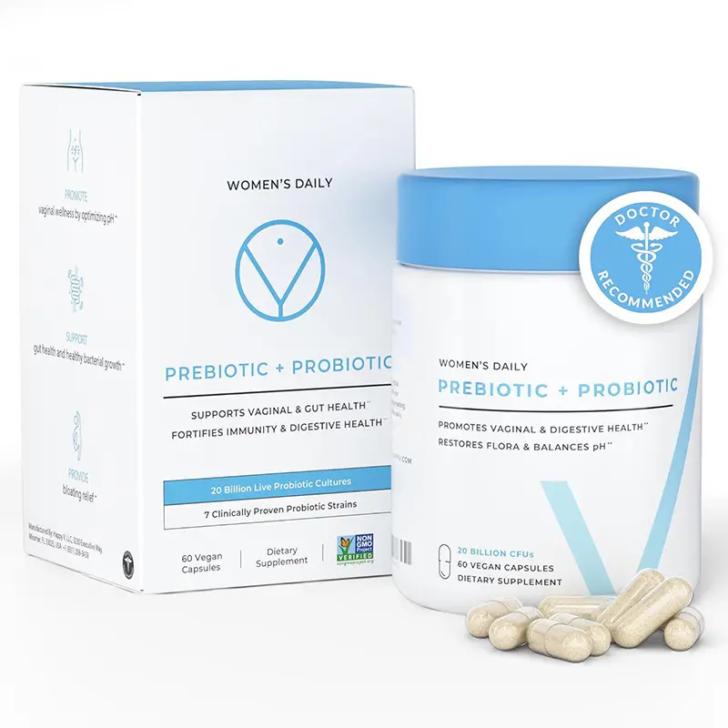 Women's Daily Probiotic Capsules - Flora Harmony, 60 Count Gut Health & Digestive Wellness Supplement
