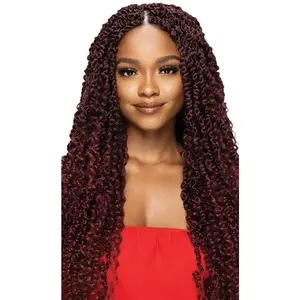 Outre X-Pression Twisted Up Boho Passion 24” Synthetic Waterwave Hair - Bohemian Braided Wig, Synthetic Wavy Wig for Fashion Accessories Use, Bohemian Braided Wigs