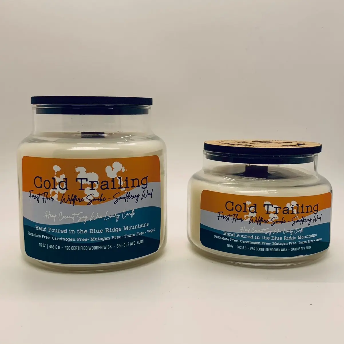 Cold Trailing Wood Wick Candle, Toxin Free Candle, Phthalate Free Candle, Wildfire Inspired Candle, Blue Ridge Mountain Themed Candle, Smoke and Forest Scented Candle, Handmade Gift, Forest Fire Inspired Candle, Scented Wood Wick Candle, Vegan Candle