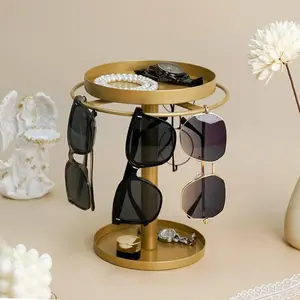 Glasses Storage Box, Detachable Rotating Sunglasses Holder, Multifunctional Glasses Display Rack, Home Organizer for Living Room Bedroom